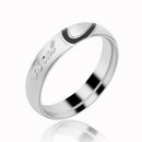 Mens Stainless Steel Real Love Heart Couples Wedding Ring - US size 7