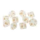 Pack of 10pcs Pearl White D10 Ten Sided Game Dice D&D TRPG Games Party Supplies Toys