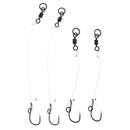 4pcs Ready Tied Chod Rigs Hand Tied Barbless Hook Long Short Various Sizes