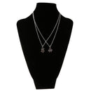 2x Best Friends Split Pendant Necklaces Friendship Long Chain Sweater Necklace