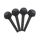 Handmade 4 Pieces Ebony Cello Tuning Pegs Tuners DIY for 3/4 4/4 Size Cellos Accessory