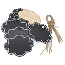 10 Pieces 80x58mm Gift Tags Wood Cloud Shapes Signs with String Wedding Craft Hang Tags Mini Hanging Wooden Blackboard Valentine's Day Gift Party Supplies