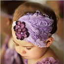 Fashionable Cute Feather Rhinestone Headband Headwear Hair Accessory Purple