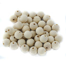 Pack of 50 Natural Wooden Unpainted Craft Beads 20mm DIY Findings