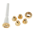 Finest Copper Trumpet Mouthpiece with Convertible 3C 2C 7C 3B 2B Head Cups Rim Storage Box Set