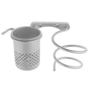 Spring Wall Mounted Hair Dryer Blower Holder Organizer Rack Stand Shelf + Comb Flat Iron Curling Wand Storage Cup + Plug Hook for Bathroom Washroom