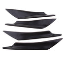 4 Pieces Car Universal Front Bumper Spoiler Lip Splitter Fins Black