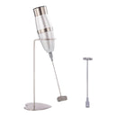 Electric Milk Frother Coffee Mesh Maker Double Creamer Pump Mini Rack, Stainless Steel, Cocoa Shaker - Art Stencils