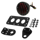 Number License Plate Side Mount Bracket with Rear Tail Brake Light for Universal Motorcycle