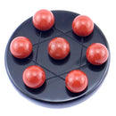 Natural Semi-Precious Stones Seven Crystal Array Obsidian Base Decor Set Red