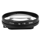 Professional 10X Macro Lens Filter 52mm Close up Micro-camera Lens for Gopro Hero 5 Black Camera Case