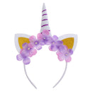 Spiral Unicorn Floral Ears Headband Cosplay Party Fancy Dress Girls Adult Headdress Photo Props
