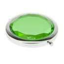 Portable Round Makeup Mirror Overall Viewing Detail Makeup Travel Accessory Beauty Supplies Cosmetic Tool Green