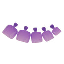 Men Women Glitter Shiny Toe Nail Tips With Nail File Pedicure Manicure Tool Purple