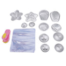 DIY Bath Bombs Molds Set with 12 Pieces Metal Bath Bombs Mould, 200 Pieces Shrink Wrap Bags, 1 Piece Mini Heat Sealer for Crafting Your Own Fizzies