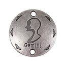 20Pcs Jewelry DIY Accessories Twelve Constellations Gemini Round Pendants