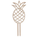 Wooden Luau Tropical Pineapple Cake Topper Sticks Birthday Party Cake Decor