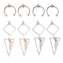 12 Pieces Fashion Simple Geometric Figures Earrings Pendants Accessories For DIY Handmade And Jewelry Findings Charms fit Earring Necklace Crafts
