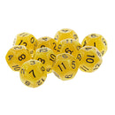 Pack of 10pcs Pearl Yellow D12 Twelve Sided Game Dice D&D TRPG Games Party Supplies