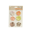 Mulyi-color Paper Flowers 6pcs Cards Crafts Embellishment