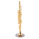 Dollhouse Miniature 10cm Gold Plated Clarinet Model for Action Figures Dolls Accessories Decoration