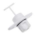 White Durable ABS Universal Marine Boat Yacht Raft Drain Plug Bung & Socket Replacement Fits 1'' Diameter Hole Screw Thread