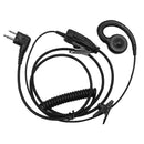 Coiled PTT Earpiece Headset Microphone For Motorola Walkie Talkie Radio