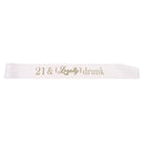 Funny 21 & Legally Drunk Satin Sashes 21st Birthday Party Decoration