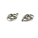 50 Pieces Celtic Knot Oval Shape Tibetan Silver Charms Pendant Jewelry Findings