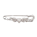 Lucky Charms Angel Wing Heart Shiny Rhinestone Safety Pin Clip for Ladies Scarf Coat Gown Sweater Brooch Corsage
