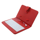 Wired Keyboard Flip 4.2''-6.5' 'Holster Case Cover Kickstand For Smsung HUAWEI HTC Micro USB Phone W/ OTG Red