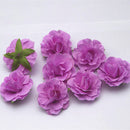Artificial Silk Rose Flower Heads Wedding Home Party Decor Bridal Bouquet Charms Scrapbooking DIY Pack of 20PCS Purple