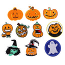 10 Pieces Assorted Halloween Embroidered Sew Iron On Patches Appliques DIY Decoration