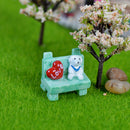 5Piece Micro Landscape Mini Resin Bonsai DIY Flower Pot Decor Green Dog Sofa