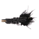 Woman Lady Flapper Feather Headband 1920s Great Gatsby Fascinator Headwear