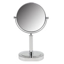 Stainless Steel Free Standing Vanity Dual Side Cosmetic Make Up Mirror For Bathroom 3x Magnification Polished 6