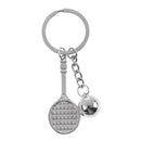 Sturdy Tennis Racket Keychain Keyring Decor Gift