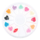 3D Nail Art DIY Glitter Decoration Stickers Retro Rose Heart Shaped