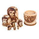 7pcs Hand Painted Beauty Castle Wooden Russian Nesting Dolls