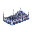 1: 680 Scale 3D Metalwork Blue Mosque Statue Build Kits Art Craft Showcase Display Collection Toy