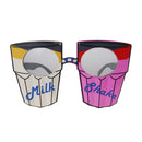 Cup Milk Shake Shape Sunglasses Fancy Dress Costume Party Glasses Shades