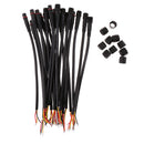 10 Pairs Black Waterproof IP65 3 Pin 22AWG Male+Female Connectors Wire LED Cables 7.87 x 0.31inch