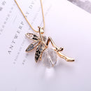 Clear Glass Charm Crystal Ball Full Rhinestone Embed Butterfly Angel Fairy Wind Pendant Women Girls Hot Elegant necklace 1 piece