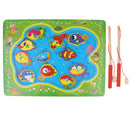Kids Baby Developmental Wooden Magnetic Fishing Game Puzzles Set Color & Shape Cognition Toy