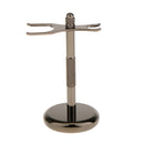Men Barber Alloy Shaving Brush Safety Holder Rack Stand Shelf 2 Prongs