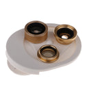 4 in 1 Macro+Wide Angle+Fisheye +CPL Lens Camera Photo lens for iPhone Sumsung Gold