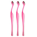 Set Of 3PCS Stainless Steel Eyebrow Lips Trimmer Shaper Hair Remover Beauty Tool Cosmetic Supplies Pink
