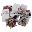 50 Pieces Printed Stamps Shape Wooden Buttons for DIY Sewing Clothing Decoration Kids Crafts 34x31mm