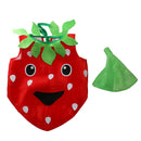Kids Toddlers Strawberry Fruit Costume Dress Hat Set Halloween Fancy Dress
