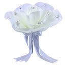 Crystal Butterfly Beige Flower Bouquet Wedding Bride Bridesmaid Bouquet